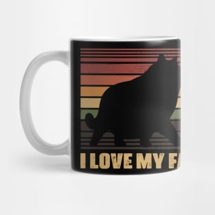 I Love My Fat Pudgy Perfection Adorable Chubby Kitty Print Mug